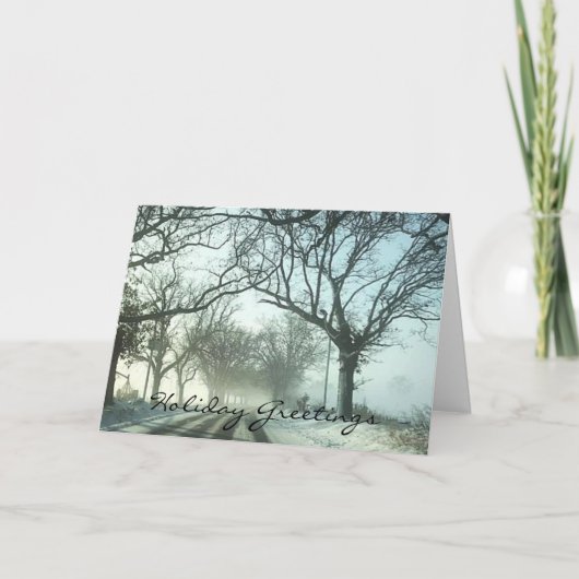 Carte de Noël Country Winter Road (Devant)