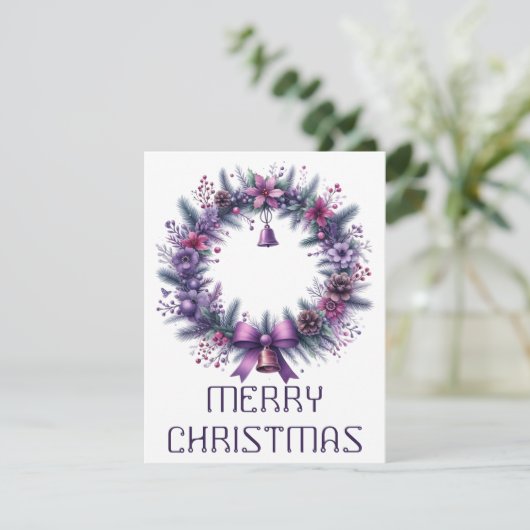 Carte de Noël Couronne (Debout devant)