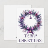 Carte de Noël Couronne (Devant / Derrière)