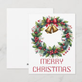 Carte de Noël Couronne (Devant / Derrière)