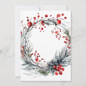 Carte de Noël Couronne de Houx (Dos)
