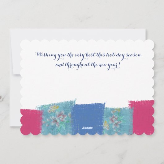 Carte de Noël couture en tissu de machine (Dos)