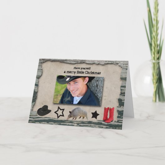 Carte de Noël Cowboy (Devant)