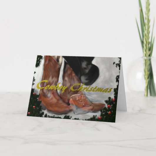 Carte de Noël Cowboy (Devant)