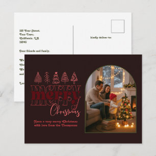Carte de Noël Cozy Arch en acajou de rosewood Joye