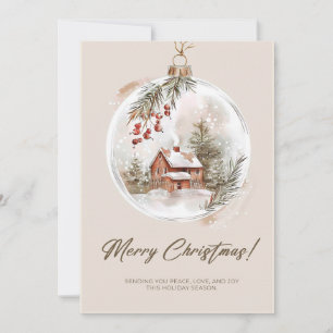 Carte de Noël Cozy Cottage Bauble