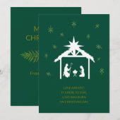 Carte de Noël Crèche (Devant / Derrière)