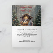 Carte de Noël Crèche (Intérieur)