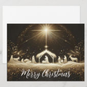 Carte de Noël Crèche de la Nativité (Devant / Derrière)