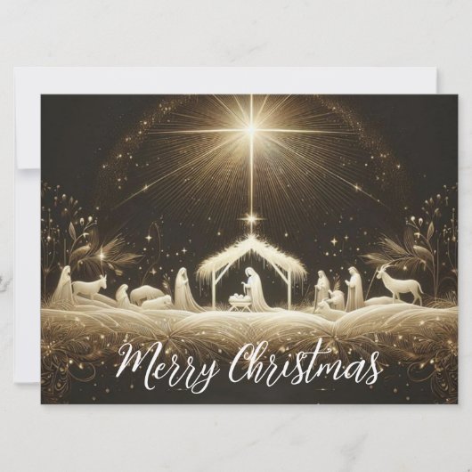 Carte de Noël Crèche de la Nativité (Devant)