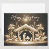 Carte de Noël Crèche de la Nativité (Devant / Derrière)