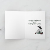 Carte de Noël Croix celtique et Corbeau (Intérieur)