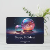 Carte de Noël Crystal Snowballs (Debout devant)