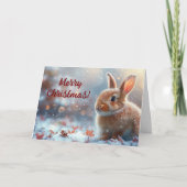 Carte de Noël Cute Bunny (Devant)