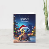 Carte de Noël Cute Dinosaur (Devant)