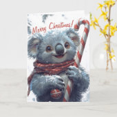 Carte de Noël Cute Koala (Fleur jaune)