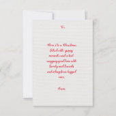 Carte de Noël Cute Labrador Chien Avec Fille (Dos)