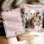 Carte de Noël Cute Pastel Rose 1 Arche Photo