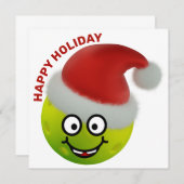 Carte de Noël 🎅 Cute Pickleball Père Noël (Devant / Derrière)