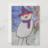 Carte de Noël Cute Snowman (Devant)
