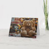 Carte de Noël Cute Teaddy Bear (Devant)