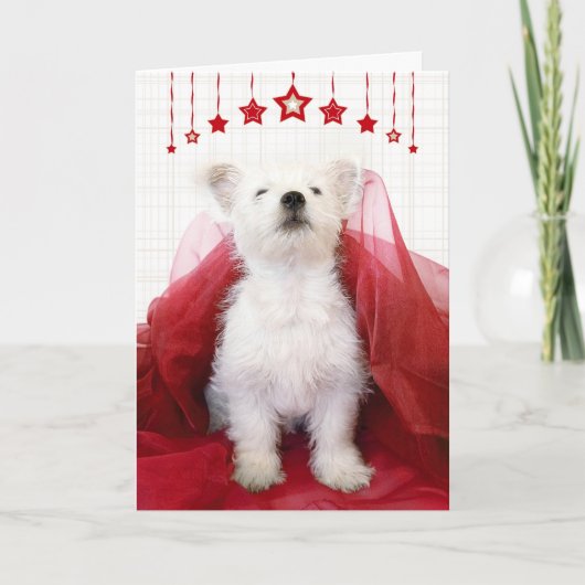 Carte de Noël Cute Westie Pup (Devant)