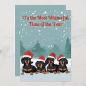 Carte de Noël Dachshund (Devant / Derrière)