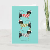 Carte de Noël Dachshund (Devant)