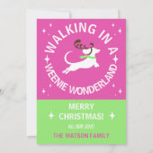 Carte de Noël Dachshund dans la neige (Dos)