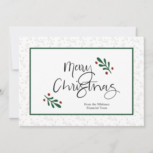 Carte de Noël d'affaires (Devant)