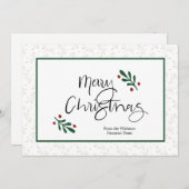 Carte de Noël d'affaires (Devant / Derrière)