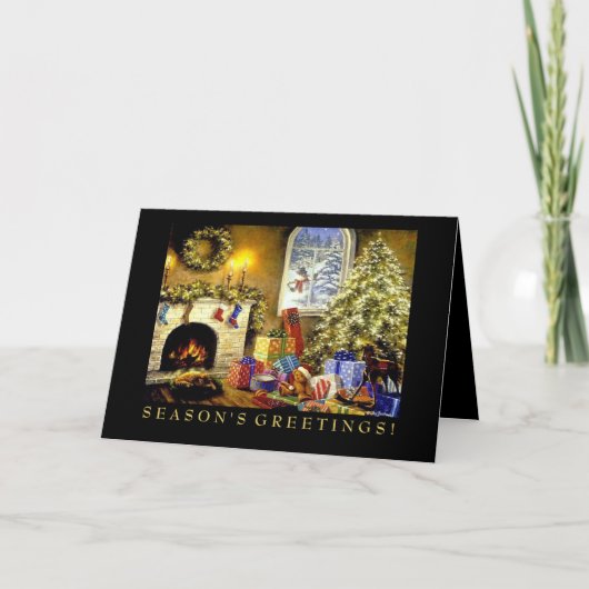 Carte de Noël d'affaires : Arbre de vacances (Devant)