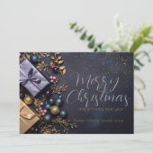 Carte de Noël d'affaires élégante pour les Fêtes (Debout devant)