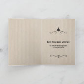 Carte de Noël d'affaires Étiquette bleu vacances d (Intérieur)