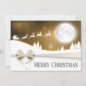 Carte de Noël d'affaires Gold Ribbon (Devant)