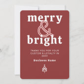 Carte de Noël d'affaires Joyeux & Lumineuse (Devant)