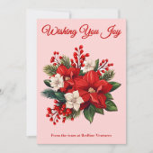 Carte de Noël d'affaires Red Script (Devant)