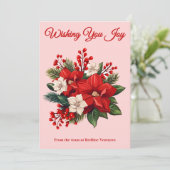 Carte de Noël d'affaires Red Script (Debout devant)