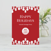 Carte de Noël d'affaires simple | Texte personnali (Debout devant)