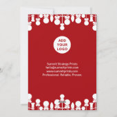 Carte de Noël d'affaires simple | Texte personnali (Dos)