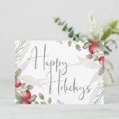 Carte de Noël d'affaires Watercolor (Debout devant)