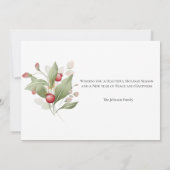 Carte de Noël d'affaires Watercolor (Dos)