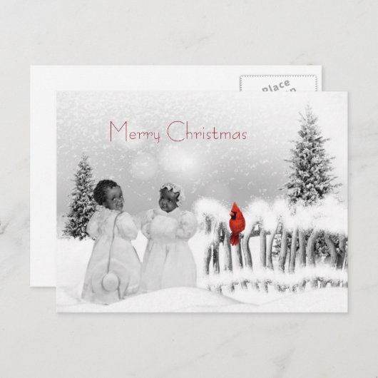 Carte de Noël d'Afro-américain (Devant / Derrière)