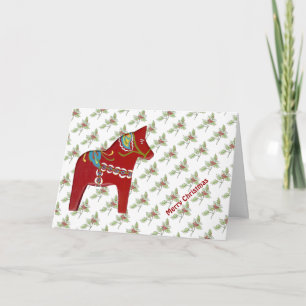 Carte de Noël Dala Horse