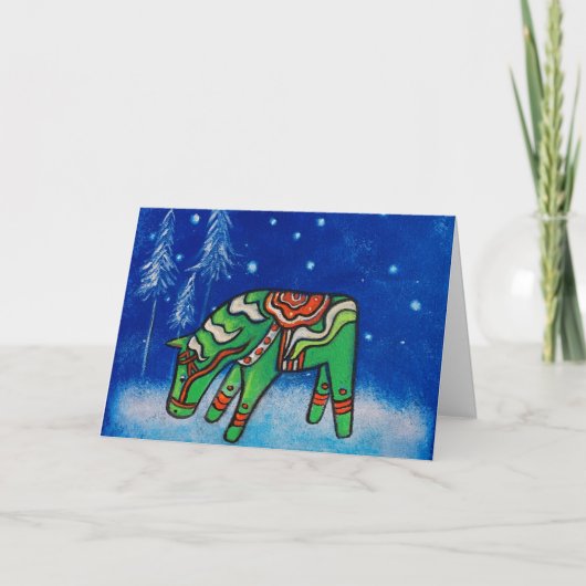 Carte de Noël Dala Horse III (Devant)