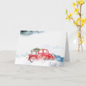 Carte de Noël dalmate (Fleur jaune)