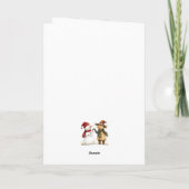 Carte de Noël d'amitié de bonhomme de neige (Dos)
