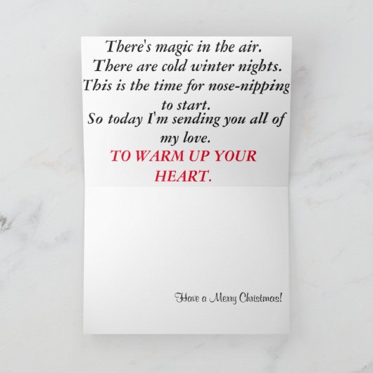 Carte de Noël d'amour (Intérieur)