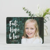 Carte de Noël d'amour d'espoir de foi (Debout devant)