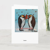 Carte de Noël d'amour pingouin (Dos)